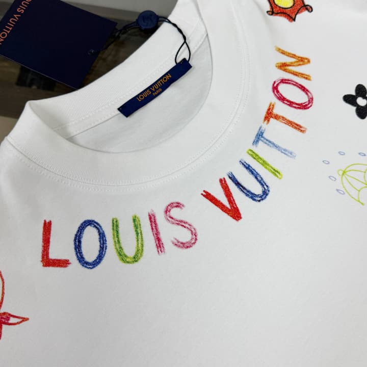 Louis Vuitton Oversized Round Neck T-Shirt – Summer Collection – 26SS in White