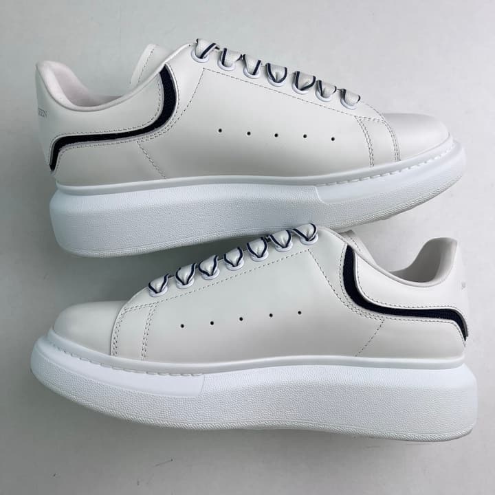Alexander McQueen Oversized Platform Sneakers in All White Textured