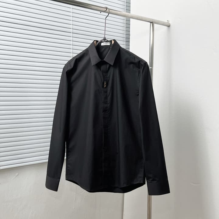 Dior Classic CD Metal Placket Shirt in Black