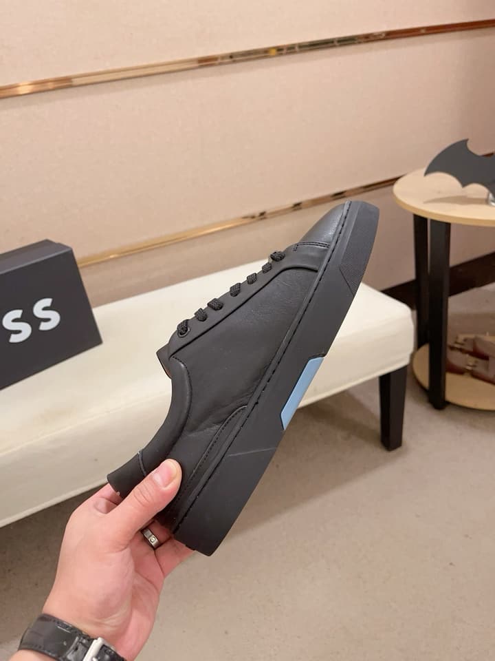 Boss Premium Casual Men's Sneakers in Black Monochromatic