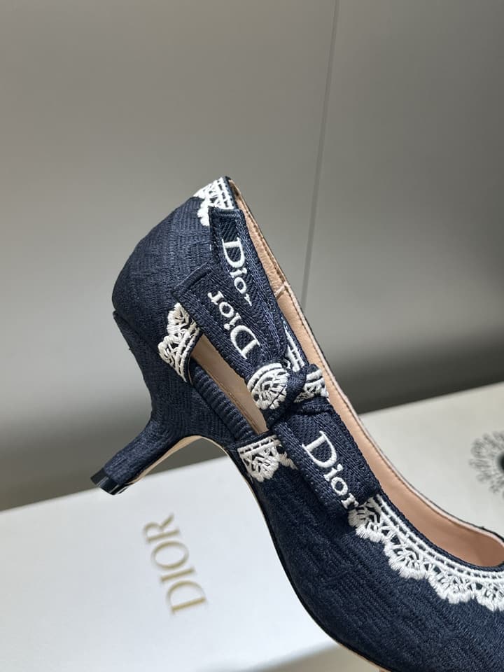 Dior J'Adior Dentelle Jelly Bow Pumps – 2026 Early Spring Collection in Black 6.5cm Heel