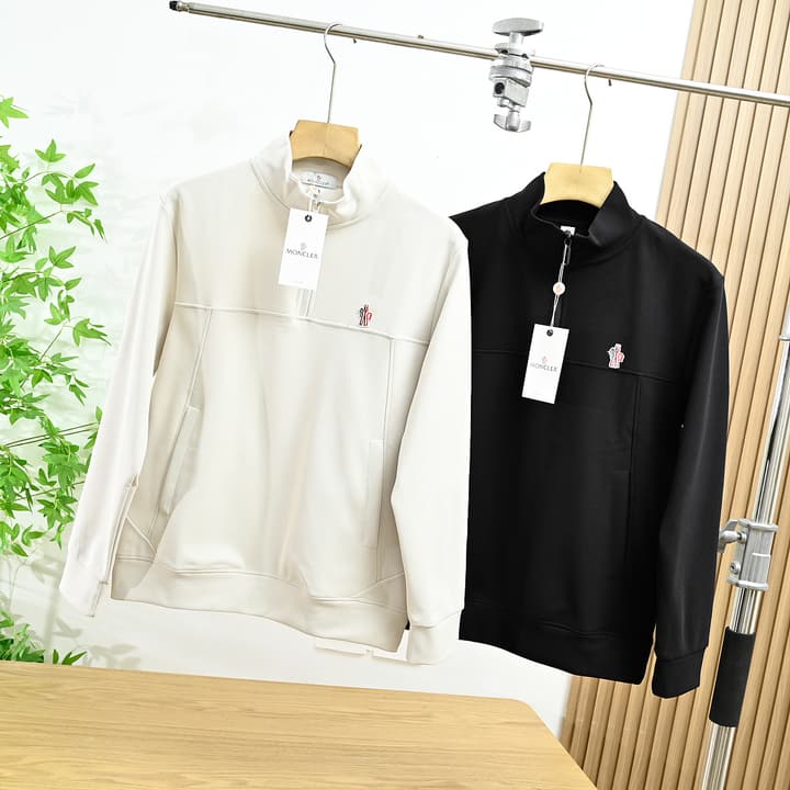 Moncler Half-Zip Long-Sleeve Sweatshirt – Spring 2026 Collection