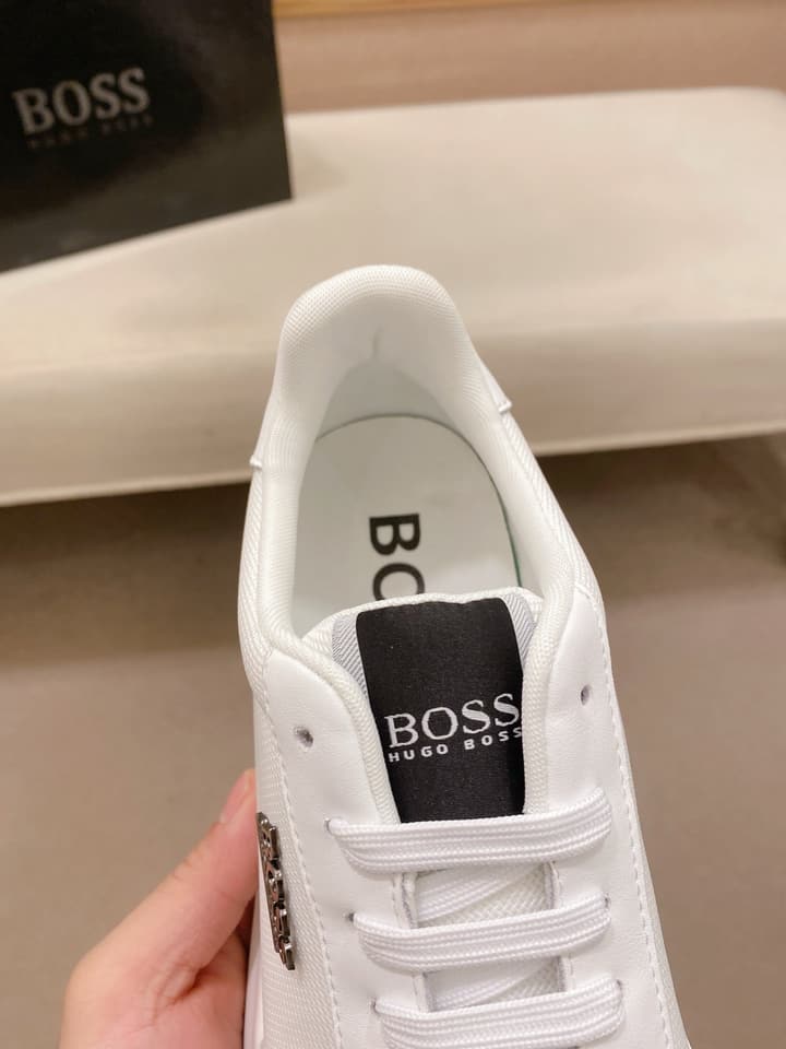 Boss Latest Casual Men's Sneakers in White With Black Sole