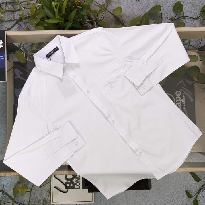Louis Vuitton Classic Pocket Embroidered Long Sleeve Shirt – 2025 Collection in Classic Black