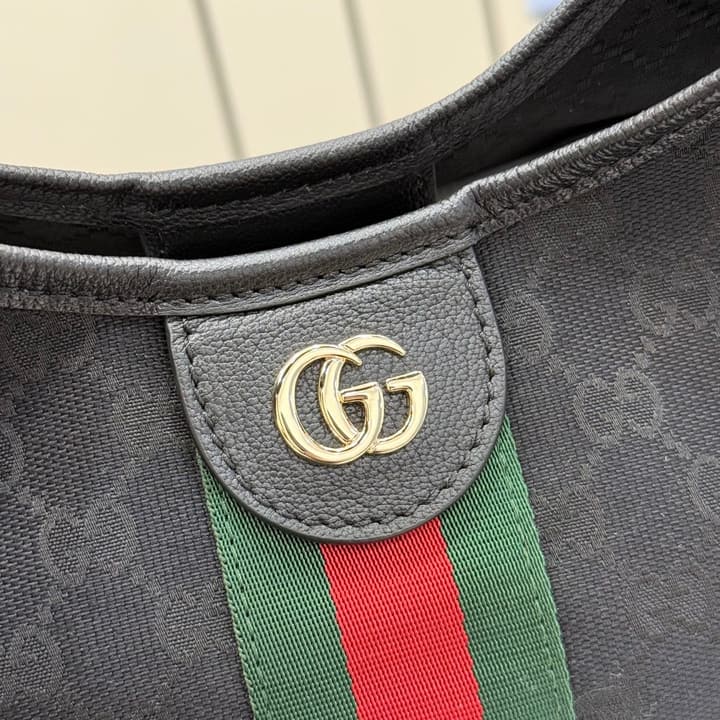 Gucci Giglio GG Canvas Handbag – 2026 Spring/Summer Collection in Black GG Canvas