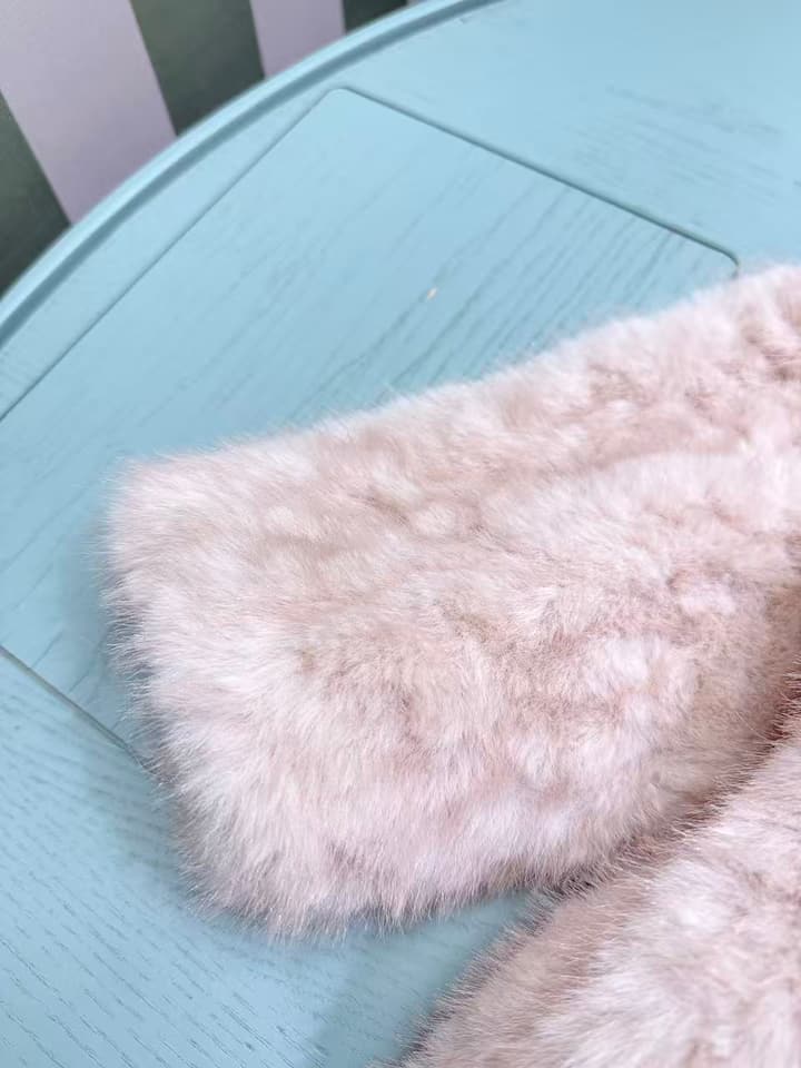 Dior Kids Faux Fur Coat – 25SS – Kids Collection in Dusty Pink Faux Fur
