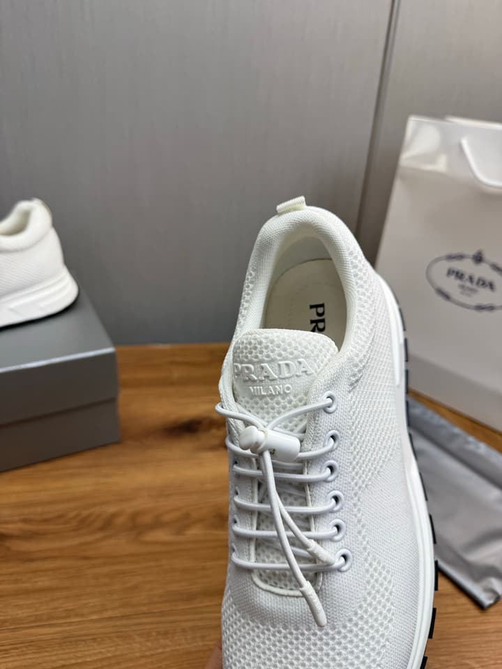 Prada Men's High-Quality Sneakers in Light Grey