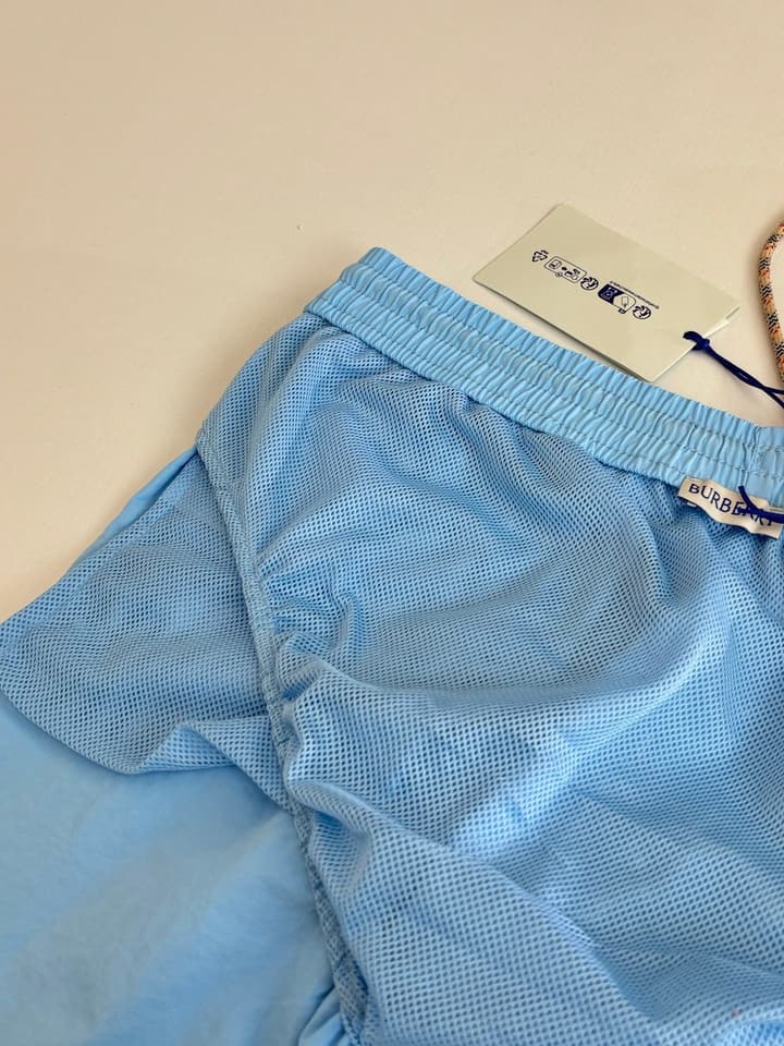 Burberry Nylon Side Check Drawstring Shorts in Black