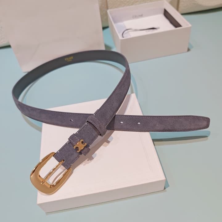 Celine 2.5cm Reversible Cowhide Belt in Classic Black