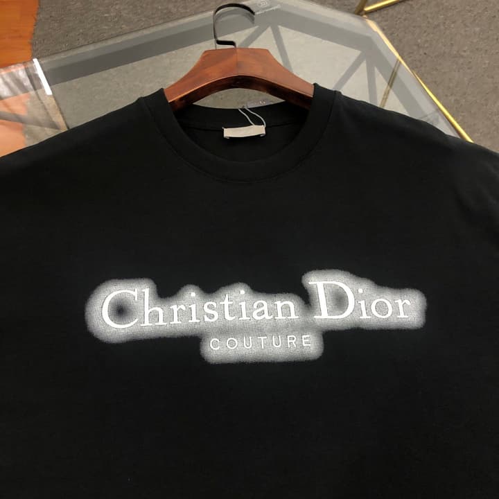 Dior Embroidered Logo Crewneck T-Shirt – 2026SS in Black