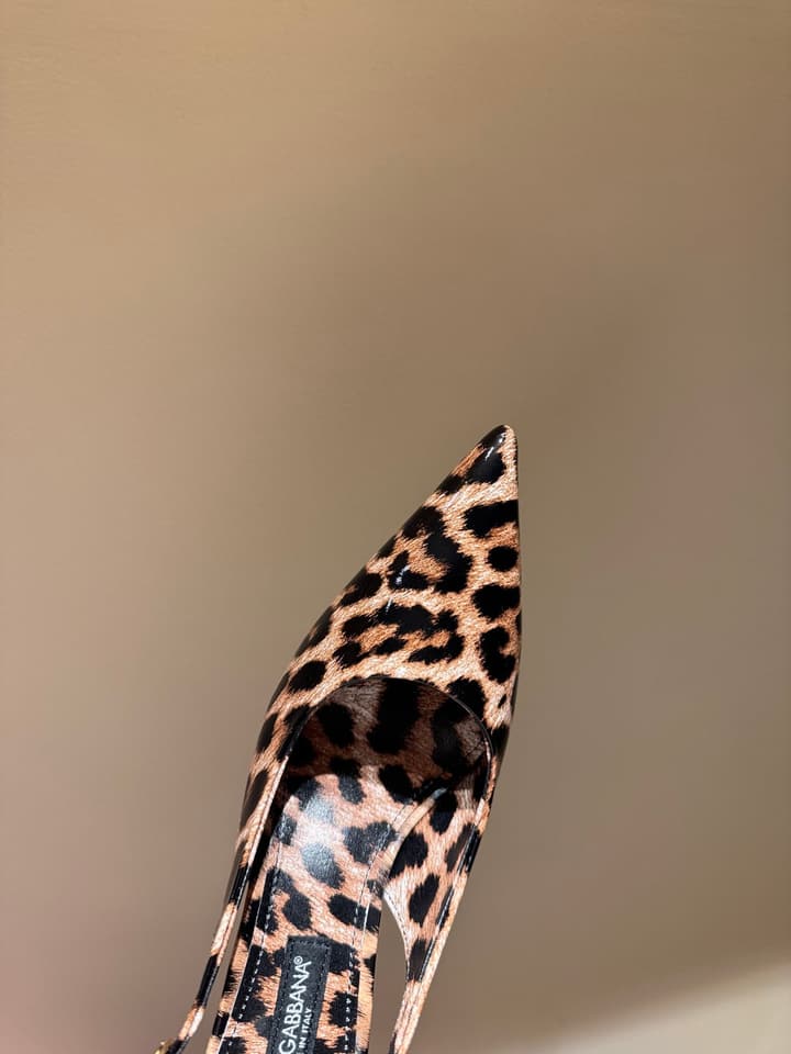 Dolce & Gabbana Retro Leopard Print Bow Pumps in Gunmetal Pattern