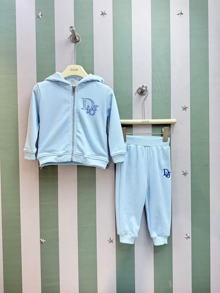 Dolce & Gabbana Baby Sweatshirt and Pants Set – 2025SS – Kids Collection in Light Blue Tracksuit
