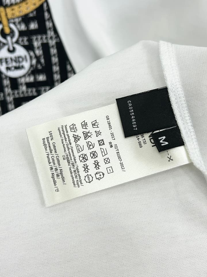 Fendi Logo and Graphic Cotton T-Shirt – 2026SS in Black Dog Graphic