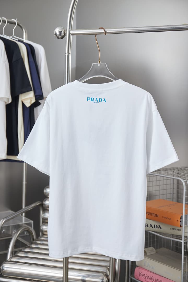 Prada Embroidered Logo T-Shirt – 26SS Early Spring Collection in Black