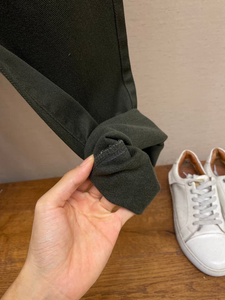 Dior Men's Thin Fleece Casual Trousers in Dark Olive Green