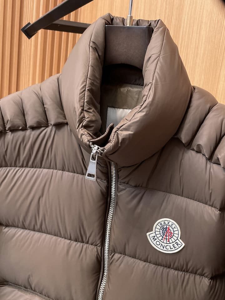 Moncler Stand Collar Embossed Down Jacket – Limited Edition in Black