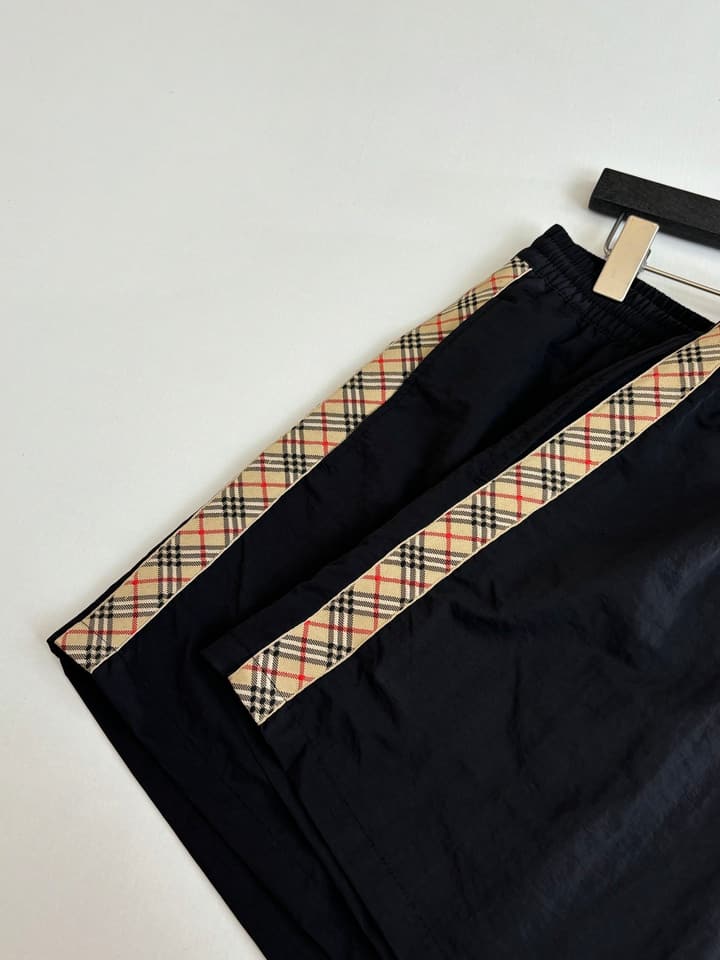 Burberry Nylon Side Check Drawstring Shorts in Black