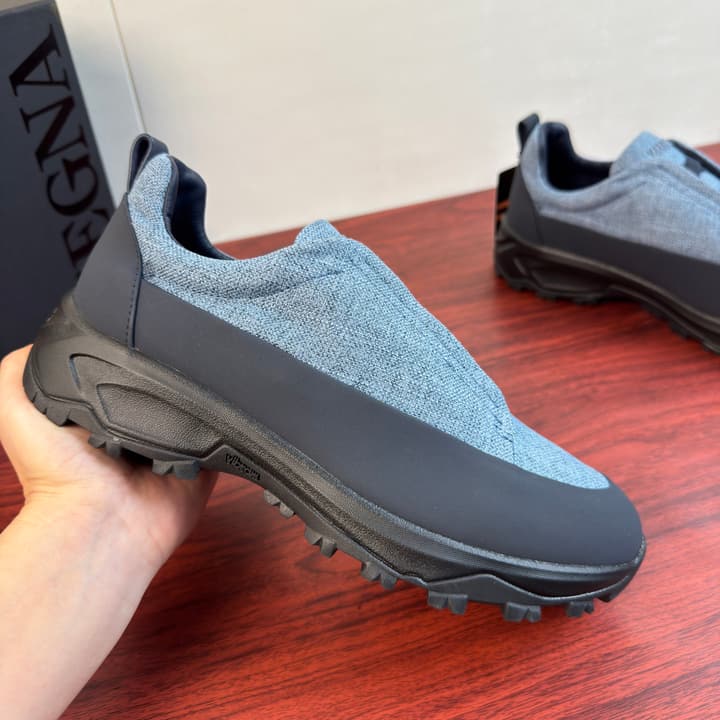 Zegna Triple Stitch Monte Canvas Sneakers