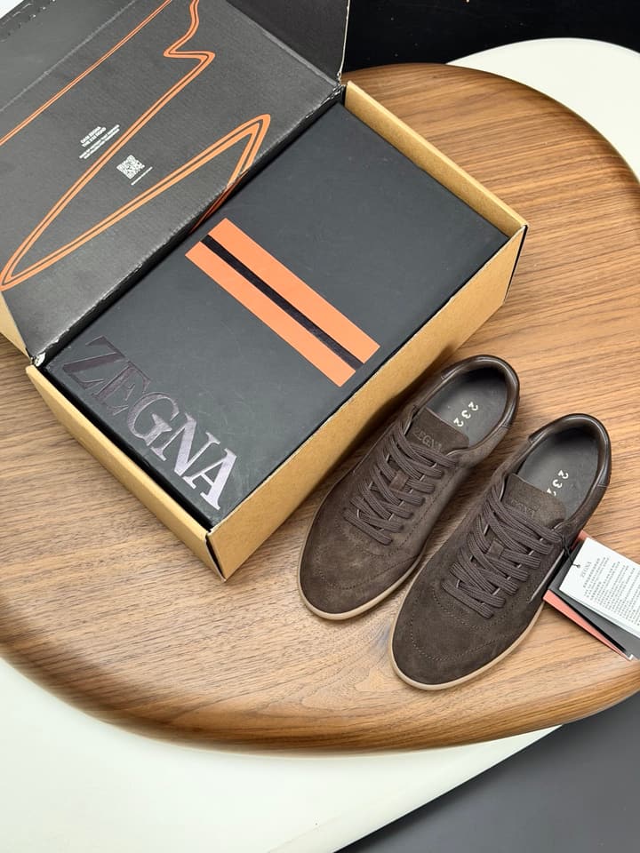 Zegna Old Money Suede Casual Sneakers