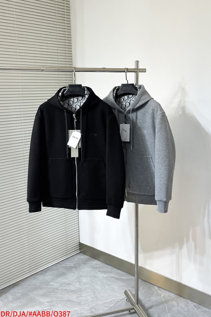 Dior 2025 Pre-Fall Jacket – 2025SS in Classic Black Zip Hoodie