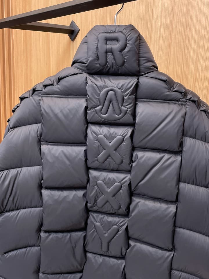 Moncler Stand Collar Embossed Down Jacket – Limited Edition in Black