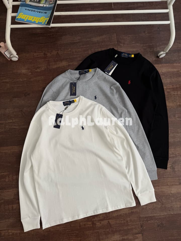 Ralph Lauren Classic Plain Knit Long-Sleeve Sweatshirt – 2025SS in Black