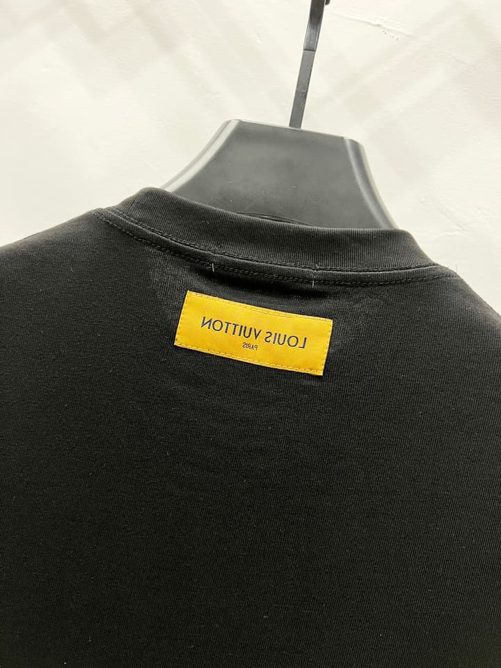 Louis Vuitton Towel Embroidery Classic Logo T-Shirt – 2025SS in Classic Black