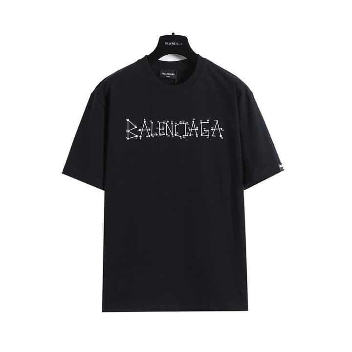Balenciaga Coordinate Line Print T-Shirt – 26SS in Black