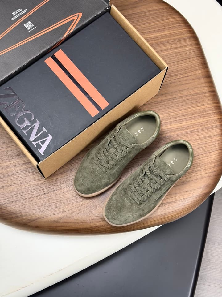 Zegna Old Money Suede Casual Sneakers