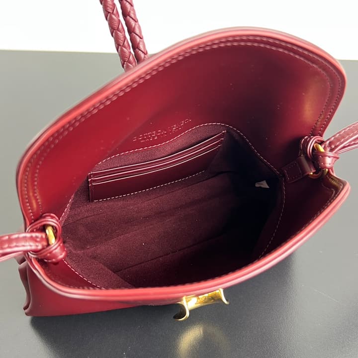 Bottega Veneta Baby Liberta Calfskin Shoulder Bag in Classic Black