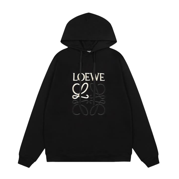 Loewe Center Logo Color-block Hooded Sweatshirt – 25SS