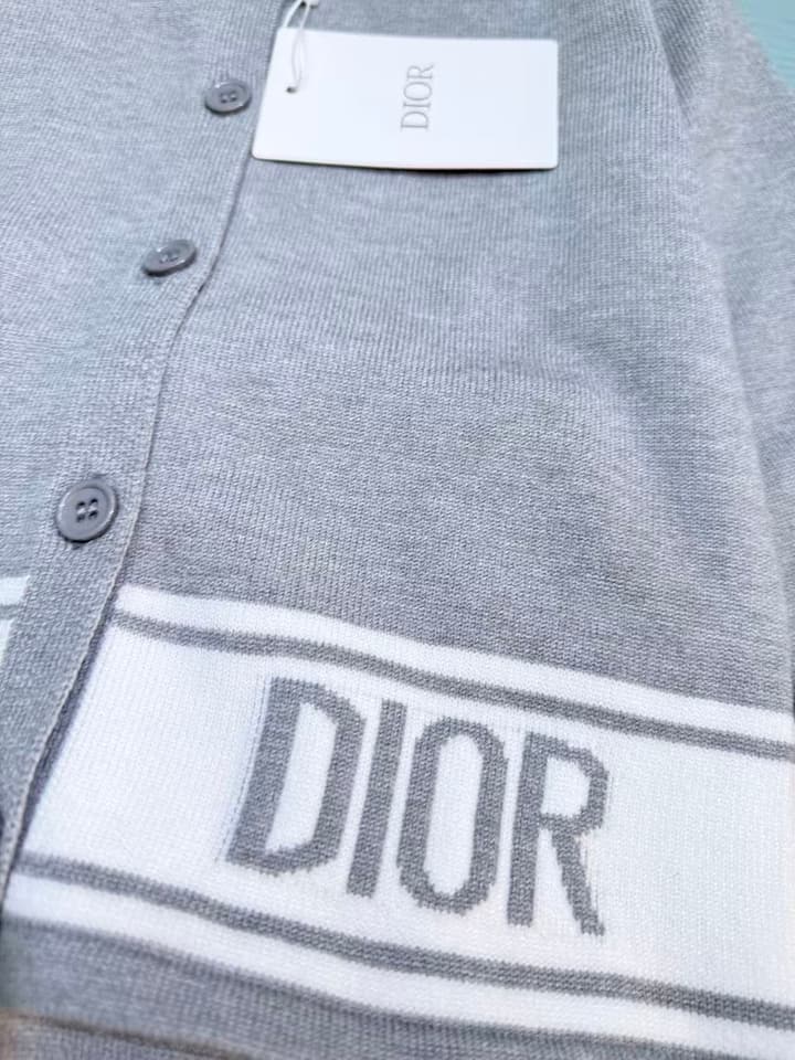 Dior Infant Cashmere Blend Three-Piece Set – Kids Collection – 2025SS in Light Grey Three-piece Set