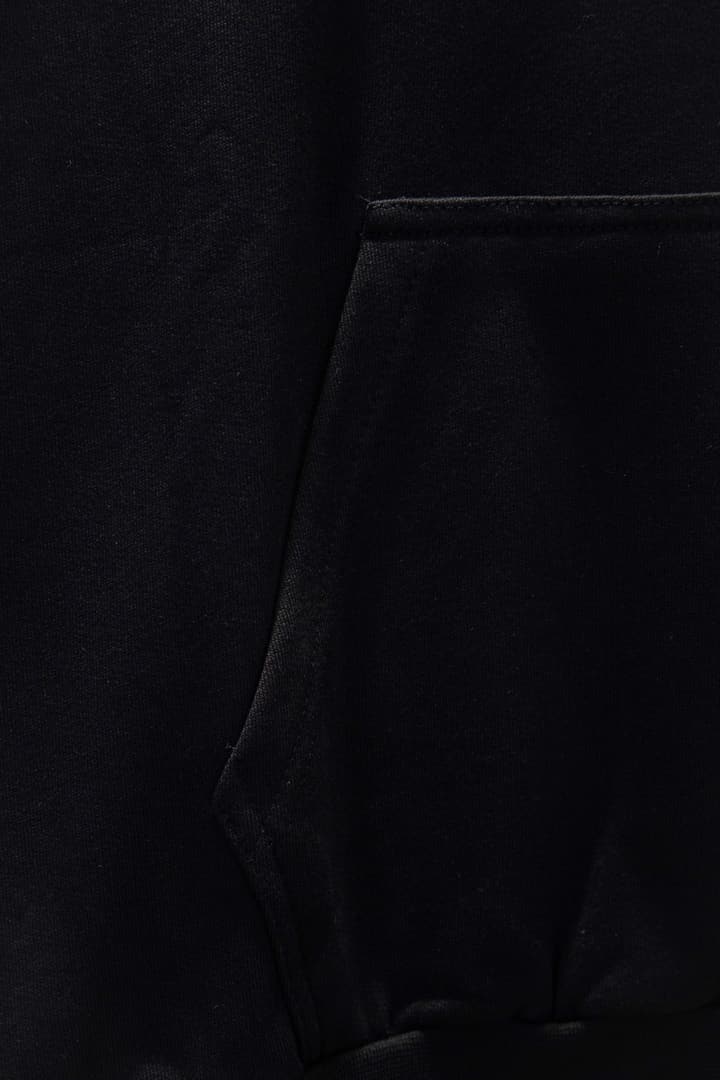 Prada Oversize Embroidered Cotton Sweatshirt in Classic Black Hoodie