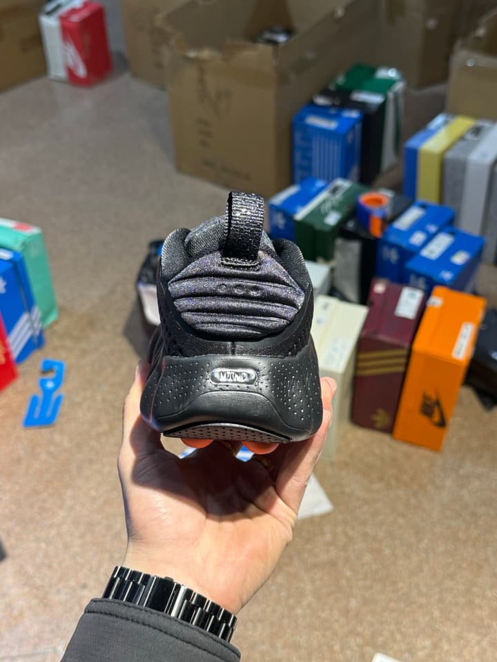 Nike Mind 002 Black Tech Training Shoes in Black With Orange Accents