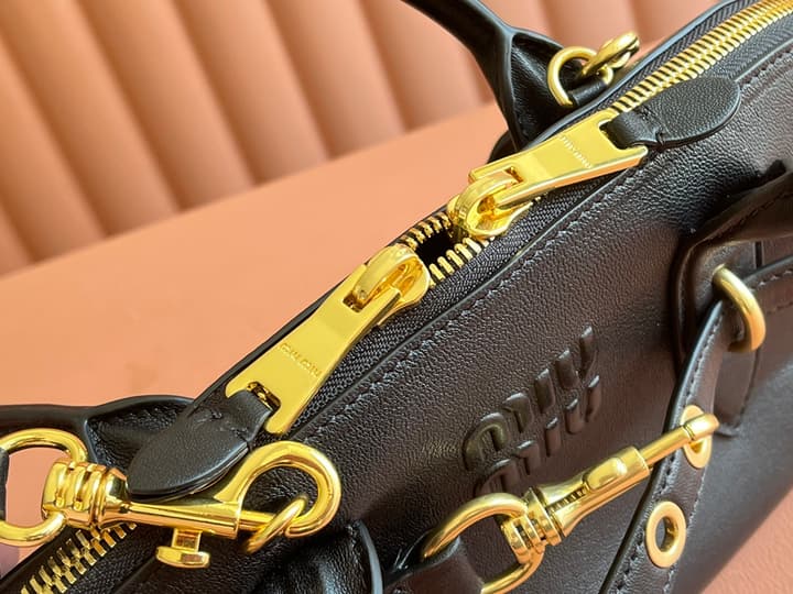 Miu Miu Aventure Nappa Leather Bowling Bag
