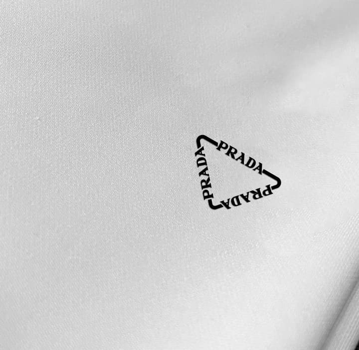 Prada Short-Sleeve T-Shirt – 25SS Collection in Black With White Triangle Logo