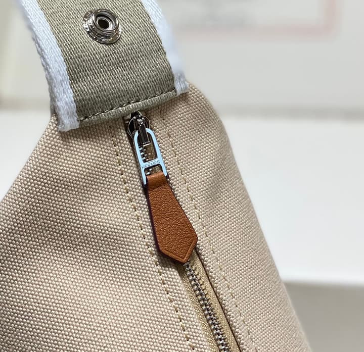 Hermès Trousse Bride-A-Brac Canvas Pouch in Beige