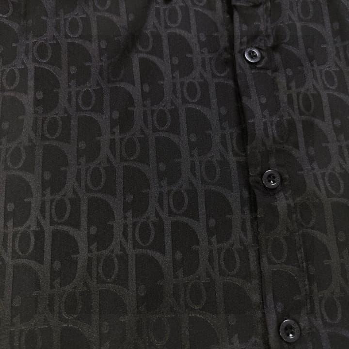 Dior Classic Oblique Jacquard Long-Sleeve Shirt – 2025SS in Black Oblique