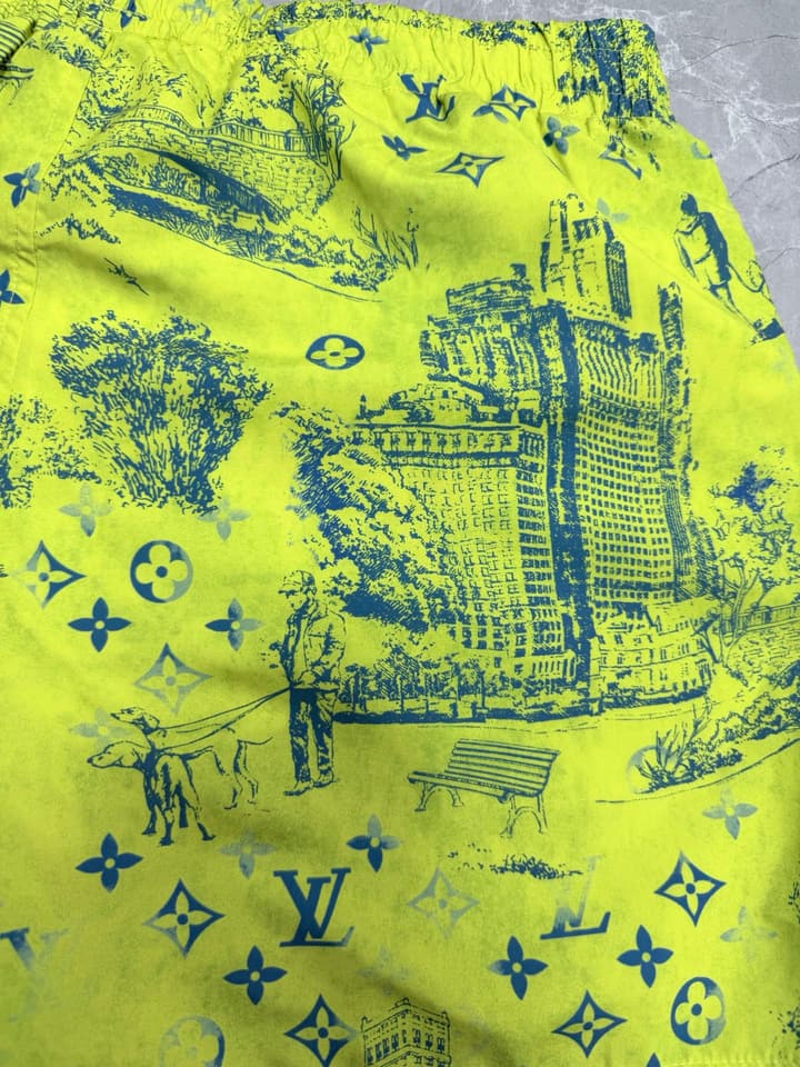 Louis Vuitton Monogram City Walk Swim Trunks – 2026 in Neon Yellow