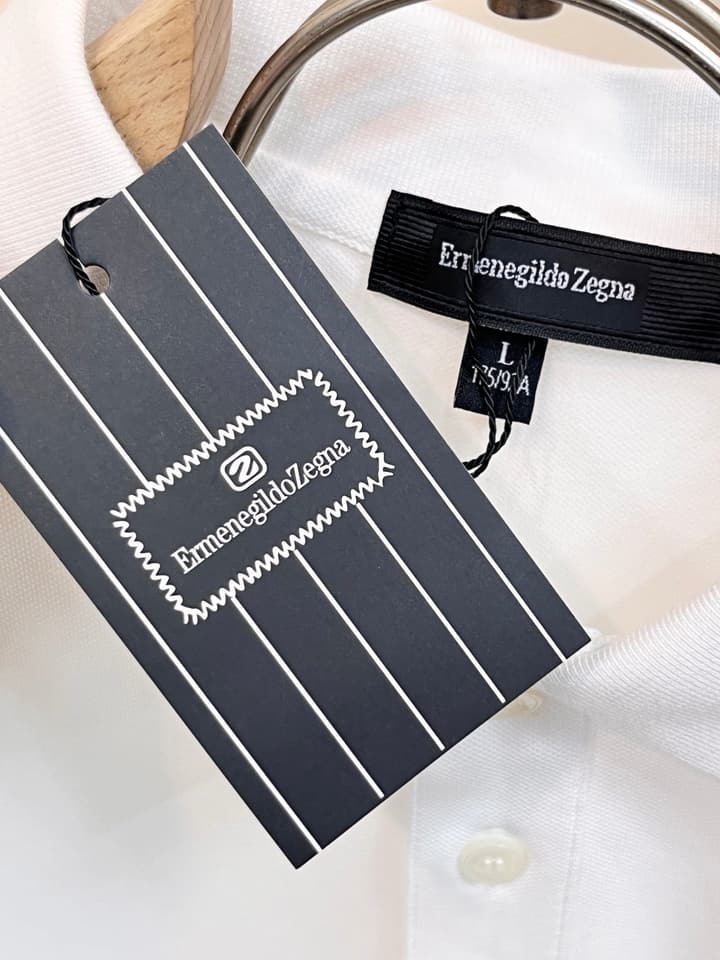 Zegna Embroidered Logo Piqué Cotton Polo Shirt – 2026 Spring/Summer Collection in Navy Blue