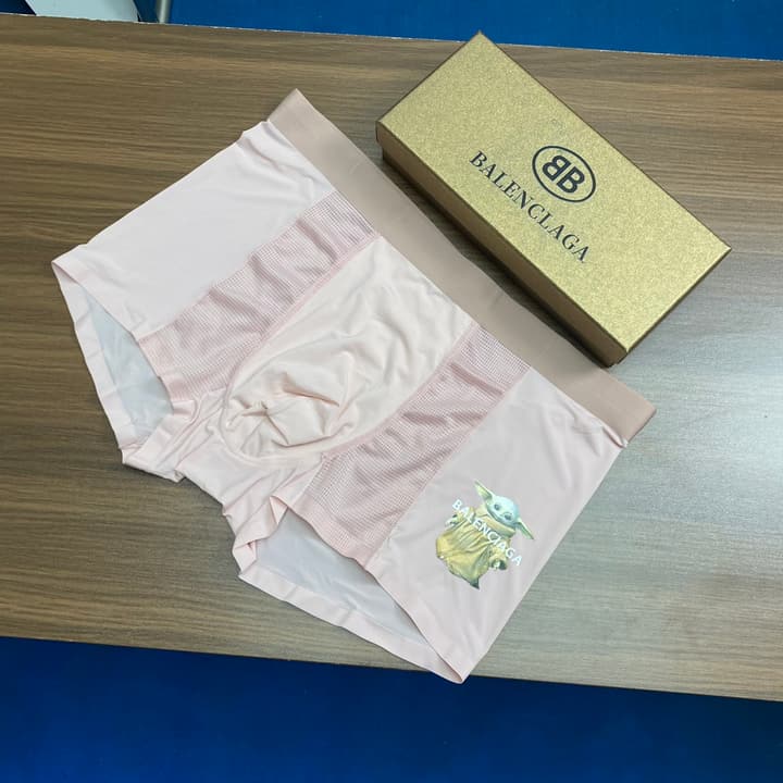 Balenciaga Men's Ice Silk Seamless Underwear Set