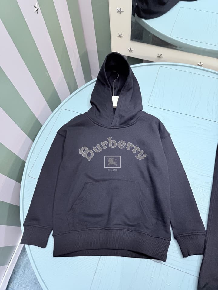 Burberry Kids Hooded Tracksuit Set – Kids Collection – 2025FW in Dark Gray Set