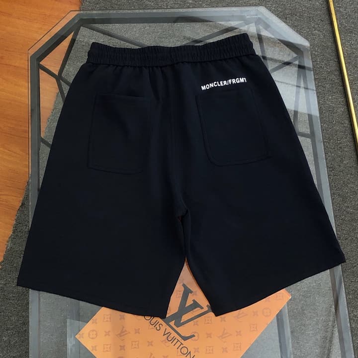 Moncler Spliced Logo Casual Shorts – 2026SS in Classic Black