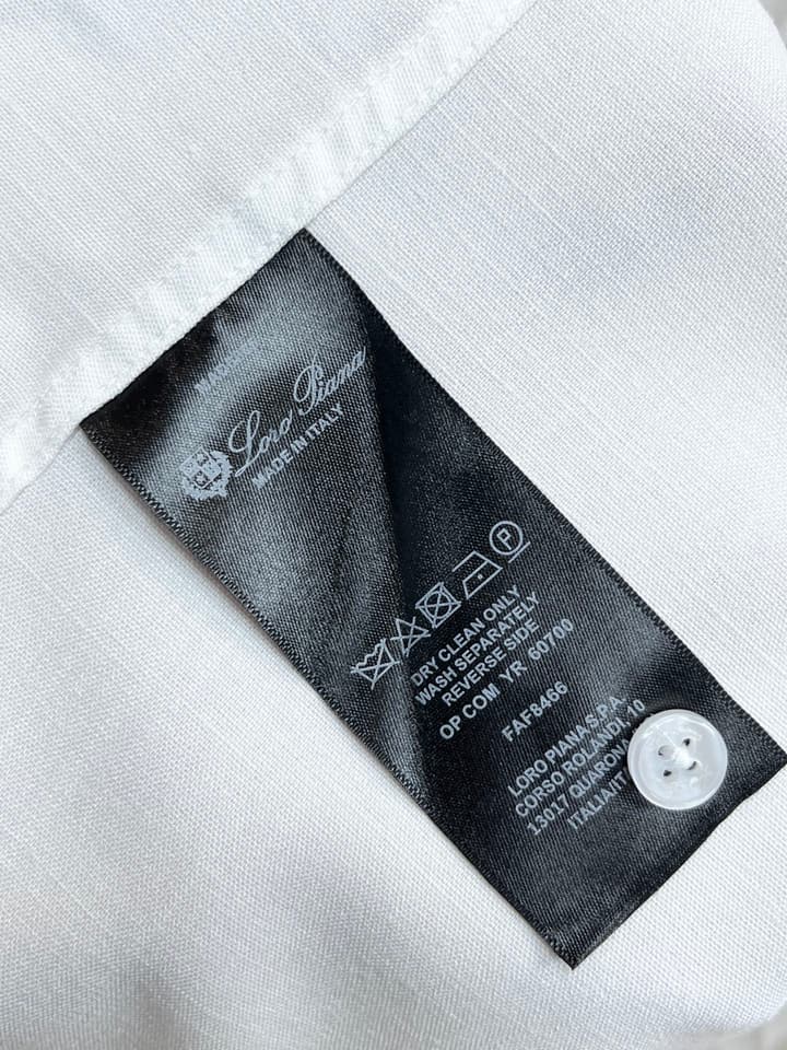 Loro Piana Men's Casual Long Sleeve Shirt – Autumn/Winter Collection in Classic White