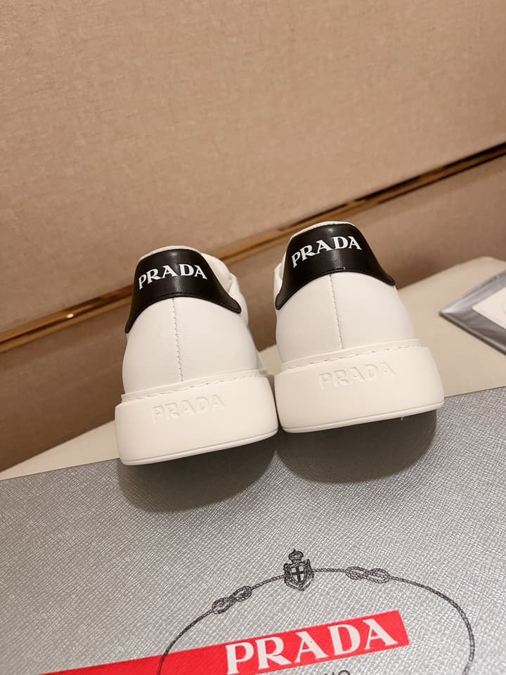 Prada Men's Air Cushion Sneakers in Dark Grey Monochromatic
