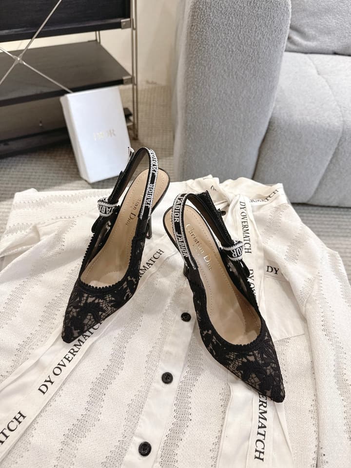 Dior J'Adior Patent Leather Kitten Heel Sandals in Classic Black Smooth Leather