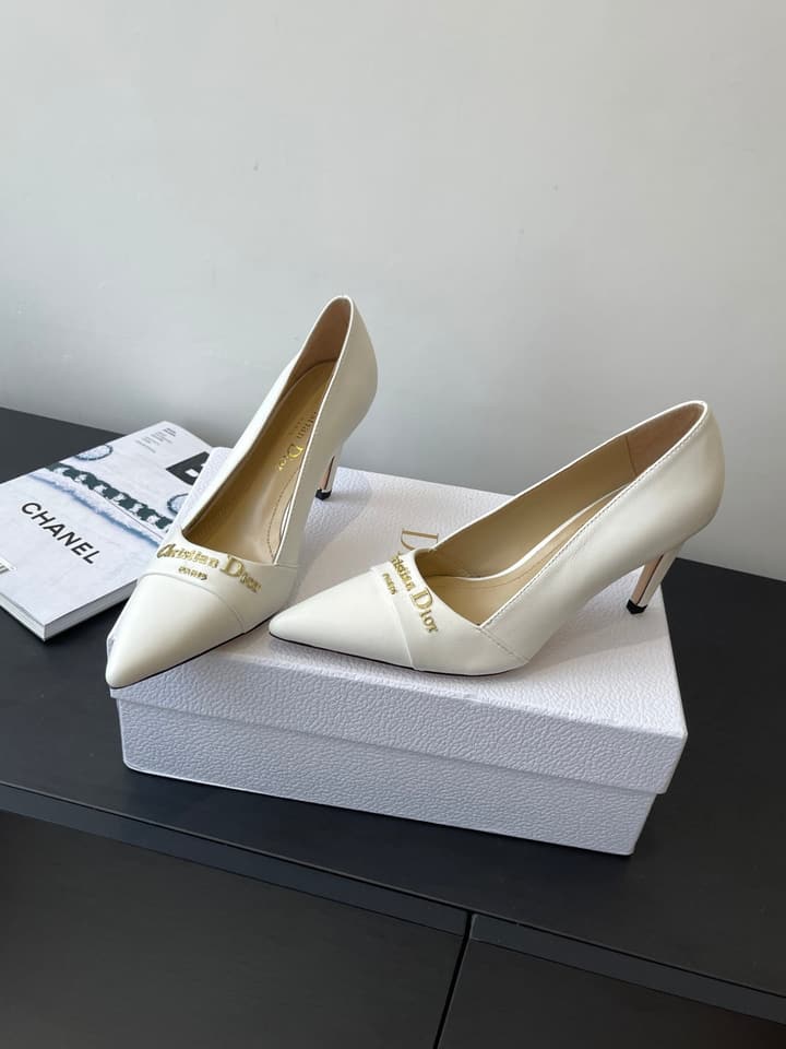 Dior My Dior Pointed-Toe Slingback Heels – 25SS in Patent Black