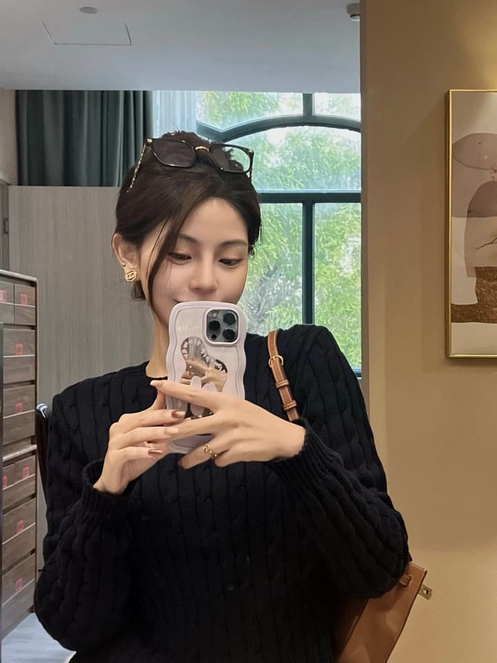 Ralph Lauren Cable Knit Sweater in Black
