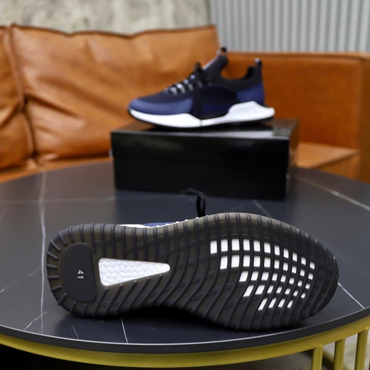 Boss Men's Knit Sneakers in Black Laced