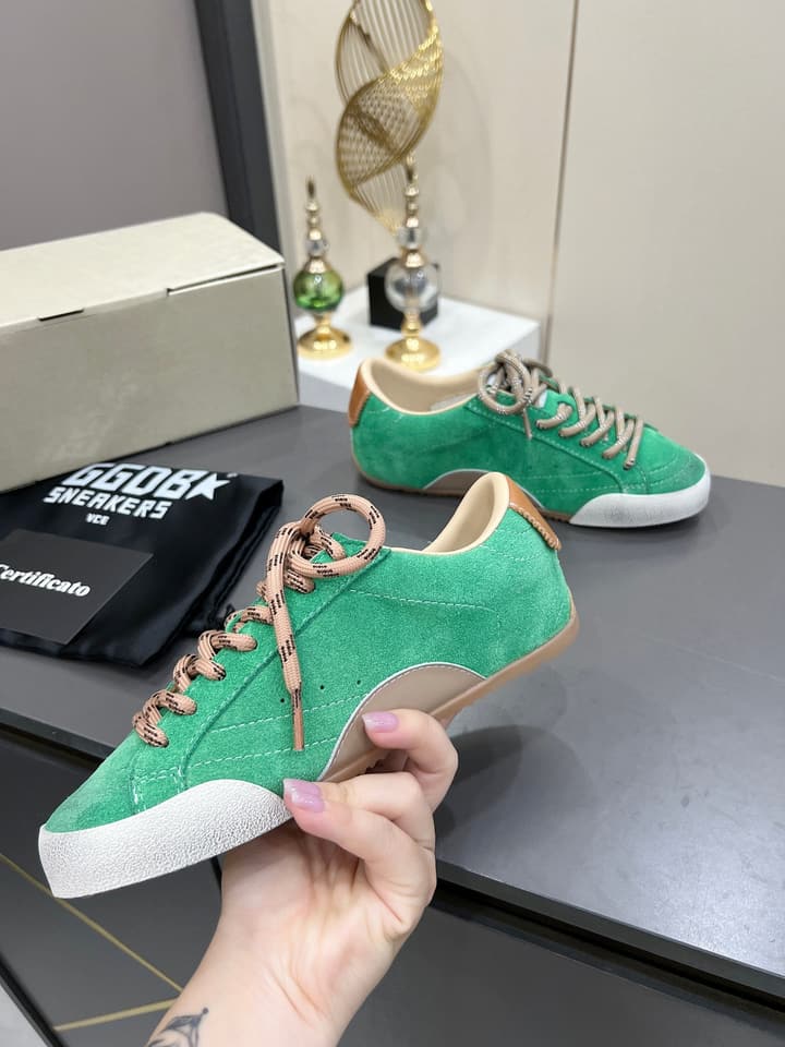 Golden Goose GGDB Star Distressed Sneakers in Black Suede